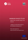 Research paper thumbnail of MINIMUM WAGE STUDY IDENTIFYING THE BEST MODEL FOR KOSOVO : MODELS & GOOD PRACTICES IN DETERMINING MINIMUM PAY Policy brief prepared for Kosovo Economic and Social Council