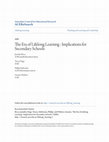 Research paper thumbnail of The Era of Lifelong Learning : Implications for Secondary Schools