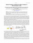 Research paper thumbnail of Optical Frequency Synthesis by Offset-Locking to a Microresonator Comb