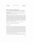 Research paper thumbnail of Phase transitions in liquid crystal 6O.4 (p- n -hexyloxybenzylidine-p'- n -butylaniline)