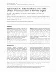 Research paper thumbnail of Implementation of a stroke thrombolysis service within a tertiary neurosciences centre in the United Kingdom