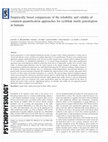 Research paper thumbnail of Empirically based comparisons of the reliability and validity of common quantification approaches for eyeblink startle potentiation in humans