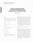 Research paper thumbnail of Relations among Knowledge society, formal education and the gobernment cross-sectorial strategy