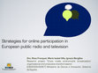 Research paper thumbnail of Strategies for online participation in European public radio and television