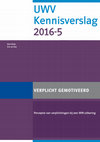 Research paper thumbnail of Verplicht gemotiveerd: Perceptie van verplichtingen bij een WW-uitkering