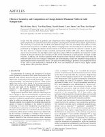 Research paper thumbnail of Effects of geometry and composition on charge-induced plasmonic shifts in gold nanoparticles