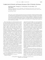 Research paper thumbnail of Coupling between molecular and plasmonic resonances: effect of molecular absorbance