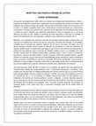 Research paper thumbnail of UNA PUESTA A PRUEBA DE LA ÉTICA