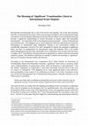 Research paper thumbnail of The Meaning of 'Significant' Transboundary Harm in International Water Disputes