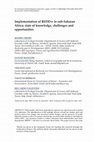 Research paper thumbnail of Implementation of REDD+ in sub-Saharan Africa: state of knowledge, challenges and opportunities