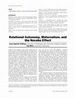 Research paper thumbnail of Relational Autonomy, Maternalism, and the Nocebo Effect (2017)