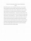 Research paper thumbnail of The Role of Goal Understanding in Influence Attempts of Health Behaviors