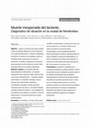 Research paper thumbnail of Muerte inesperada del lactante: Diagn�stico de situaci�n en la ciudad de Montevideo