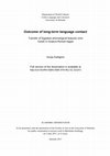 Research paper thumbnail of Outcome of long-term language contact