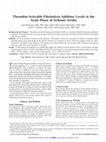 Research paper thumbnail of Thrombin-Activable Fibrinolysis Inhibitor Levels in the Acute Phase of Ischemic Stroke