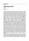 Research paper thumbnail of Ahmet İnsel - Mahalledeki AKP [AKP in the Neighborhood]