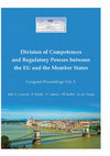 Research paper thumbnail of Division of competences and regulatory powers between the EU and the Member States - Belgian Report