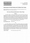 Research paper thumbnail of Determinants of Private Saving Level: Evidence from Turkey