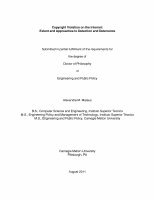 Research paper thumbnail of Copyright Violation on the Internet: Extent and Approaches to Detection and Deterrence