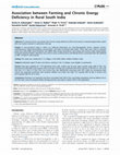 Research paper thumbnail of Association between Farming and Chronic Energy Deficiency in Rural South India