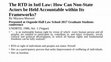 Research paper thumbnail of The Right to Development in International Law: How Can Non-State Actors be Held Accountable within Its Frameworks