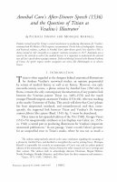 Research paper thumbnail of "Annibal Caro's After-Dinner Speech (1536) and the Question of Titian As Vesalius's Illustrator," Renaissance Quarterly, xli, no. 4, Winter 2008, pp. 1069-97.