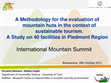 Research paper thumbnail of A Methodology for the evaluation of mountain huts in the context of sustainable tourism. A Study on 40 facilities in Piedmont Region