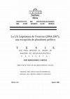 Research paper thumbnail of La LX Legislatura de Veracruz (2004-2007), una excepción de pluralismo político.