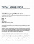 Research paper thumbnail of Press/Media: The Teenage Spiritual Crisis