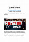 Research paper thumbnail of ¿El clima cambia por Trump?