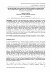 Research paper thumbnail of ADVANCING THE IGBO LANGUAGE USING ELEMENTS OF KNOWLEDGE MANAGEMENT (KM): THE ROLE OF ACADEMICS IN SOUTH-EASTERN NIGERIAN UNIVERSITIES