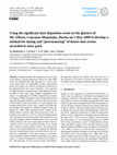 Research paper thumbnail of Using the significant dust deposition event on the glaciers of Mt.∼Elbrus, Caucasus Mountains, Russia on 5 May 2009 to develop a method for dating and "provenancing" of desert dust events recorded in snow pack