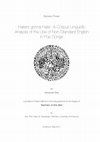 Research paper thumbnail of 'Haters gonna Hate': A Corpus Linguistic Analysis of the Use of Non-Standard English in Pop Songs