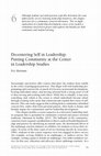 Research paper thumbnail of Hartman, E. (2016). De-centering self in leadership: Putting community at the center. In W. Wagner & S. Komives (Eds.), New Directions for Student Leadership Series. Jossey-Bass.