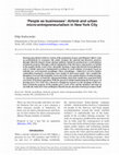 Research paper thumbnail of 'People as businesses': Airbnb and urban micro-entrepreneurialism in New York City