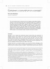 Research paper thumbnail of Containers: a conundrum or a concept