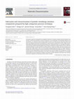 Research paper thumbnail of Fabrication and characterization of powder metallurgy tantalum components prepared by high compaction pressure technique