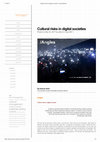 Research paper thumbnail of Cultural risks in digital societies encatc Scholar