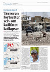 Research paper thumbnail of "Terroren fortsetter selv om kalifatet kollapser"