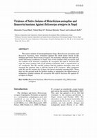 Research paper thumbnail of Virulence of Native Isolates of Metarhizium anisopliae and Beauveria bassiana Against Helicoverpa armigera in Nepal