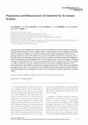 Research paper thumbnail of Preparation and Measurement of Cassiterite for Sn Isotope Analysis