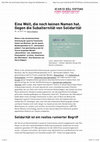 Research paper thumbnail of Eine Welt, die noch keinen Namen hat. Gegen die Subalternität von Solidarität. Eine Rezension von: Sabine Hark (2017): Koalitionen des Überlebens. Queere Bündnispolitiken im 21. Jahrhundert, Göttingen.