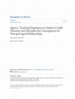 Research paper thumbnail of Agency: Teaching Negotiators to Analyze Conflict Structure and Anticipate the Consequences of Principal-Agent Relationships