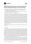 Research paper thumbnail of Health-Related Characteristics of Older Adults Who Attend Congregate Meal Sites in the United States