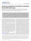 Research paper thumbnail of Human occupation of northern Australia by 65,000 years ago