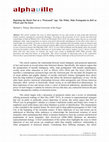 Research paper thumbnail of Depicting the Racist Past in a "Postracial" Age: The White, Male Protagonist in Hell on Wheels and The Knick