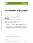 Research paper thumbnail of Study of finite temperature QCD with 2+1 flavors via Taylor expansion and imaginary chemical potential