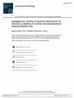 Research paper thumbnail of Hypoglycemic activity of aqueous seed extract of Hunteria umbellata in normal and streptozotocin-induced diabetic rats