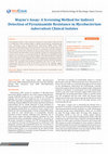 Research paper thumbnail of Wayne's Assay: A Screening Method for Indirect Detection of Pyrazinamide Resistance in Mycobacterium tuberculosis Clinical Isolates