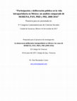 Research paper thumbnail of Participación y deliberación pública en la vida intrapartidaria en México: un análisis comparado de MORENA, PAN, PRD y PRI, 2000-2016